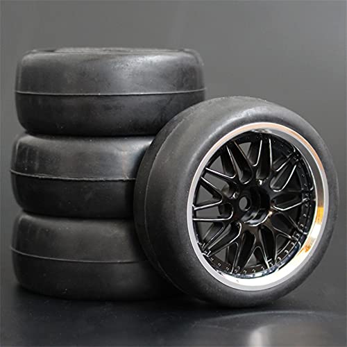 Szwaldaper 4 STÜCKE 1/10 Gummireifen RC Rennwagenreifen Auf Straßenfelge, for HSP, for HPI, RC Autoteil Durchmesser 65mm Reifen 94123-94122 RC-Autoreifen(1010-6018) von Szwaldaper