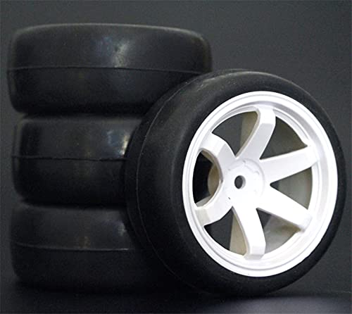 Szwaldaper 4 STÜCKE 1/10 Gummireifen RC Rennwagenreifen Auf Straßenfelge, for HSP, for HPI, RC Autoteil Durchmesser 65mm Reifen 94123-94122 RC-Autoreifen(702-6018) von Szwaldaper