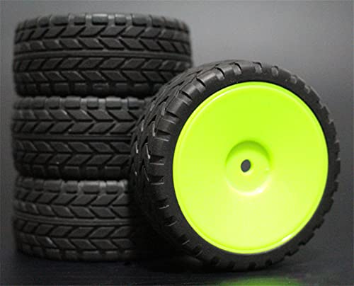 Szwaldaper 4 STÜCKE 1/10 Gummireifen RC Rennwagenreifen Auf Straßenfelge, for HSP, for HPI, RC Autoteil Durchmesser 65mm Reifen 94123-94122 RC-Autoreifen(901G-6017) von Szwaldaper