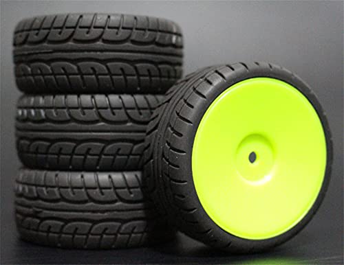 Szwaldaper 4 STÜCKE 1/10 Gummireifen RC Rennwagenreifen Auf Straßenfelge, for HSP, for HPI, RC Autoteil Durchmesser 65mm Reifen 94123-94122 RC-Autoreifen(901G-8003) von Szwaldaper