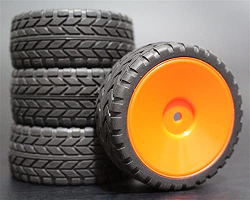 Szwaldaper 4 STÜCKE 1/10 Gummireifen RC Rennwagenreifen Auf Straßenfelge, for HSP, for HPI, RC Autoteil Durchmesser 65mm Reifen 94123-94122 RC-Autoreifen(901R-6017) von Szwaldaper