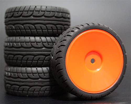 Szwaldaper 4 STÜCKE 1/10 Gummireifen RC Rennwagenreifen Auf Straßenfelge, for HSP, for HPI, RC Autoteil Durchmesser 65mm Reifen 94123-94122 RC-Autoreifen(901R-8003) von Szwaldaper