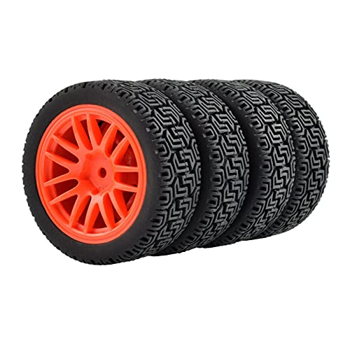 Szwaldaper 4 STÜCKE Grip Reifen Und Rad, for HSP, for HPI, for Tamiya, 1/10 1:10 Tourenwagen RC 9062-8014 RC-Autoreifen(9062R-8014) von Szwaldaper
