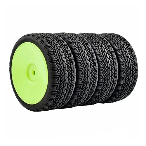 Szwaldaper 4 STÜCKE Rad Reifen Einsatz Schwamm, for HSP, 1/10 1:10 On-Road Car RC 9071-8006 RC-Autoreifen(Green Wheel) von Szwaldaper