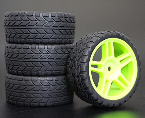 Szwaldaper 4 stücke 1/10 RC Weichgummi Touring Reifen Reifen Felge RC-Autoreifen(905G-6017) von Szwaldaper