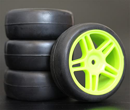 Szwaldaper 4 stücke 1/10 RC Weichgummi Touring Reifen Reifen Felge RC-Autoreifen(905G-6018) von Szwaldaper
