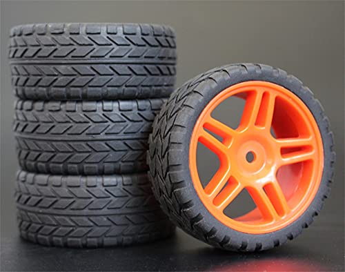 Szwaldaper 4 stücke 1/10 RC Weichgummi Touring Reifen Reifen Felge RC-Autoreifen(905R-6017) von Szwaldaper