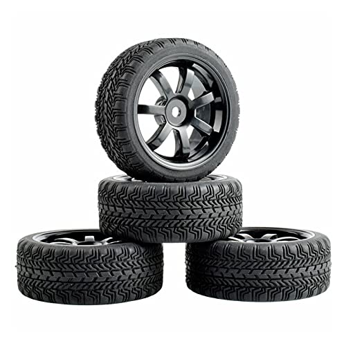 Szwaldaper 4-teilige Radreifen, for HSP, for HPI, 1/10 1:10 On-Road Car RC 9005-8006 Einsatzschwamm RC-Autoreifen(9005H-8006) von Szwaldaper