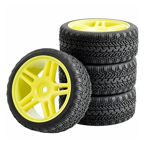 Szwaldaper 4-teiliges Gummireifen-ABS-Rad, for HSP, for HPI, 1:10 On-Road Car RC 905-8006 RC-Autoreifen(905Y-8006) von Szwaldaper
