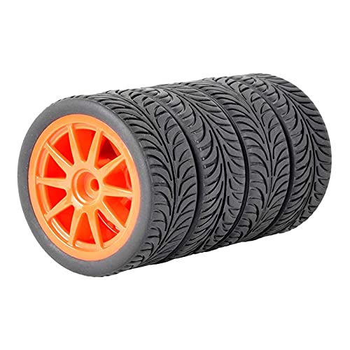 Szwaldaper 4P Grip-Reifen, Schwammrad einsetzen, for HSP Racing, 1/10 1:10 On-Road Car RC 910-8007 RC-Autoreifen(Red) von Szwaldaper