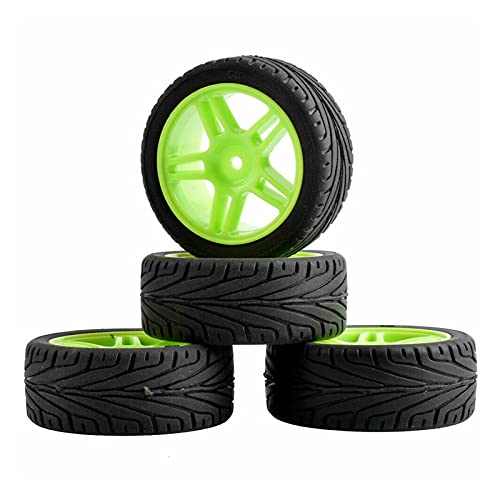 Szwaldaper 4PCS Grip-Reifen und Felgen, for HSP, for HPI, 1/10 1:10 On-Road Speed ​​Car RC 905-8010 RC-Autoreifen(905G-8010) von Szwaldaper
