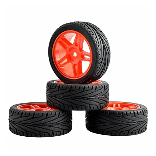 Szwaldaper 4PCS Grip-Reifen und Felgen, for HSP, for HPI, 1/10 1:10 On-Road Speed ​​Car RC 905-8010 RC-Autoreifen(905R-8010) von Szwaldaper