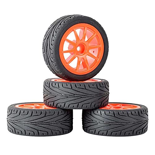 Szwaldaper 4PCS Grip-Reifen und Felgen, for HSP, for HPI, 1:10 On-Road Speed ​​Car RC 910-8010 RC-Autoreifen(910R-8010) von Szwaldaper