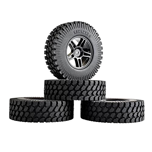 Szwaldaper 4p ABS-Rad 1,9 Zoll Gummi 98mm Reifen, for HSP, 1:10 Kletterauto RC 905-T133 RC-Autoreifen(905H-T133) von Szwaldaper