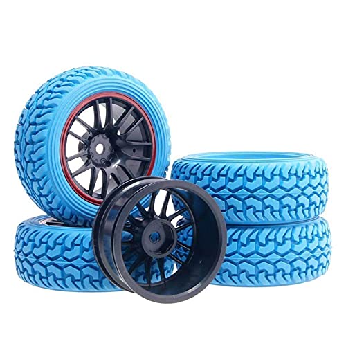 Szwaldaper ABS-Felgen-Rallye-Reifen-Test, for HSP, 1:10 On-Road Rally CarRC 9068-8019 RC-Autoreifen(Blue) von Szwaldaper