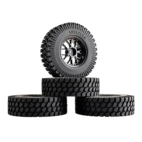 Szwaldaper ABS-Rad, for HSP, 1:10 Kletterauto RC 907-T133 1,9-Zoll-Gummireifen mit 98 mm RC-Autoreifen(907B-T133) von Szwaldaper