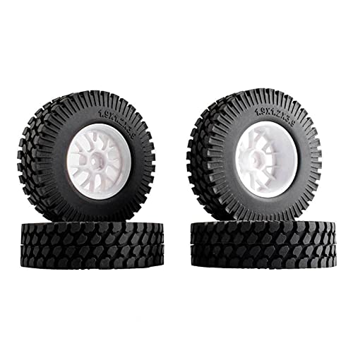 Szwaldaper ABS-Rad, for HSP, 1:10 Kletterauto RC 907-T133 1,9-Zoll-Gummireifen mit 98 mm RC-Autoreifen(907G-T133) von Szwaldaper