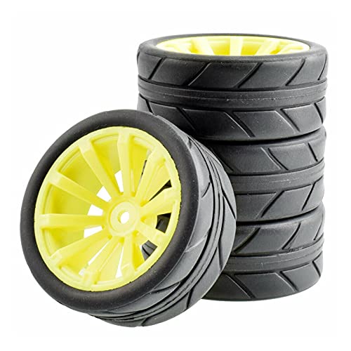 Szwaldaper Flache Racing Reifen Reifen Felge, for HSP, for HPI, 1:10 On-Road Auto RC 601-6087 RC-Autoreifen(601Y-6087) von Szwaldaper
