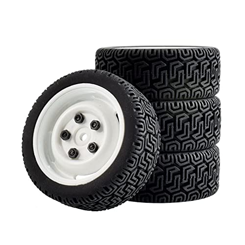 Szwaldaper Grip-Reifen, Radeinsatz, Schwamm, for HPI, for Tamiya, 1/10 1:10 Tourenwagen RC Felge 51-8014 RC-Autoreifen(White Rim) von Szwaldaper