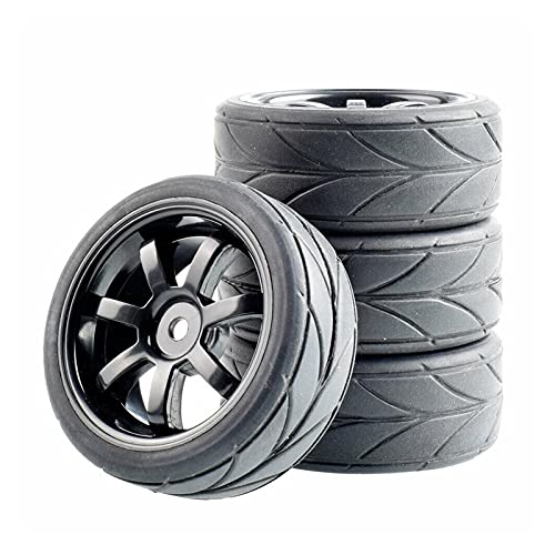 Szwaldaper Grip-Reifen, Schwammrad einsetzen, for HSP Racing, 1/10 1:10 On-Road Car RC 9005-6081 RC-Autoreifen(Black Wheel) von Szwaldaper