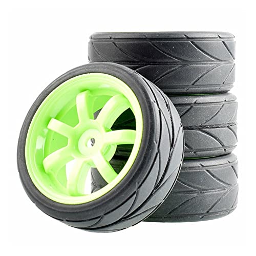 Szwaldaper Grip-Reifen, Schwammrad einsetzen, for HSP Racing, 1/10 1:10 On-Road Car RC 9005-6081 RC-Autoreifen(Green Wheel) von Szwaldaper