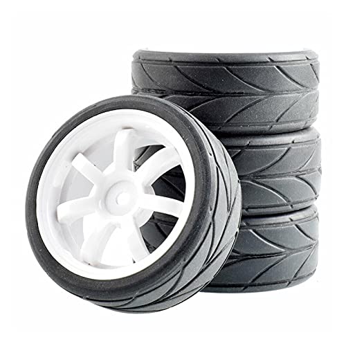 Szwaldaper Grip-Reifen, Schwammrad einsetzen, for HSP Racing, 1/10 1:10 On-Road Car RC 9005-6081 RC-Autoreifen(White Wheel) von Szwaldaper