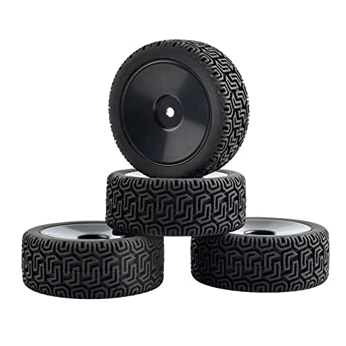 Szwaldaper Grip-Reifen-Rad, for HSP, for HPI, 1/10 1:10 On-Road Speed ​​Car RC 9071-8014 RC-Autoreifen(Black Wheel) von Szwaldaper