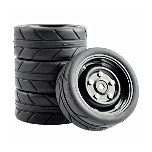 Szwaldaper Grip Reifen Rad Sets, for HSP, for HPI, 1/10 1:10 On-Road Racing Auto RC Rim51-6087 RC-Autoreifen(Rim51H-6087) von Szwaldaper