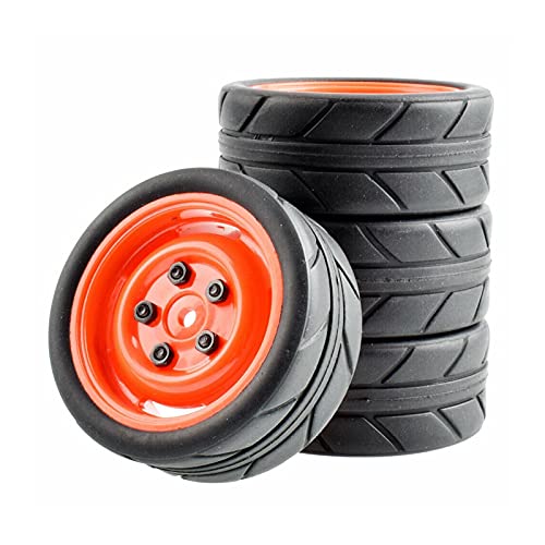 Szwaldaper Grip Reifen Rad Sets, for HSP, for HPI, 1/10 1:10 On-Road Racing Auto RC Rim51-6087 RC-Autoreifen(Rim51R-6087) von Szwaldaper