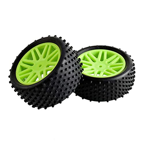 Szwaldaper Gummireifen ABS-Rad, for HSP, 1:10 Buggy RC 66020-66040 2 Vorne 2 Hinten RC-Autoreifen(Green) von Szwaldaper