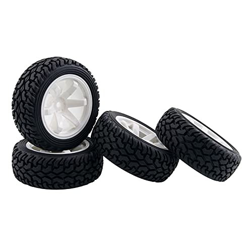 Szwaldaper Gummireifen-Felgen, for HSP, for HPI, 1/10 On-Road-Rallye-Auto RC 702-8019 RC-Autoreifen(Black Tires) von Szwaldaper