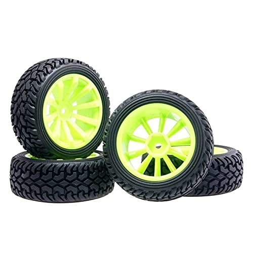 Szwaldaper Rallye-Reifen, Reifen, Felge, for HSP, 1:10 On-Road Rally Car RC 603-8019 RC-Autoreifen(Black) von Szwaldaper