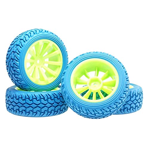 Szwaldaper Rallye-Reifen, Reifen, Felge, for HSP, 1:10 On-Road Rally Car RC 603-8019 RC-Autoreifen(Blue) von Szwaldaper