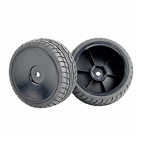 Szwaldaper Speed ​​Tires Wheel, for HSP, 1/10 1:10 Tourenwagen RC 9071-8003 4PCS Einsatz Schwamm RC-Autoreifen(Black Wheel) von Szwaldaper