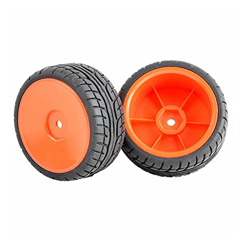 Szwaldaper Speed ​​Tires Wheel, for HSP, 1/10 1:10 Tourenwagen RC 9071-8003 4PCS Einsatz Schwamm RC-Autoreifen(Red Wheel) von Szwaldaper