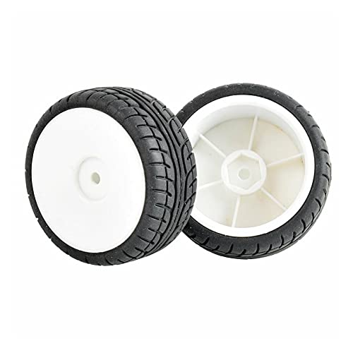 Szwaldaper Speed ​​Tires Wheel, for HSP, 1/10 1:10 Tourenwagen RC 9071-8003 4PCS Einsatz Schwamm RC-Autoreifen(White Wheel) von Szwaldaper
