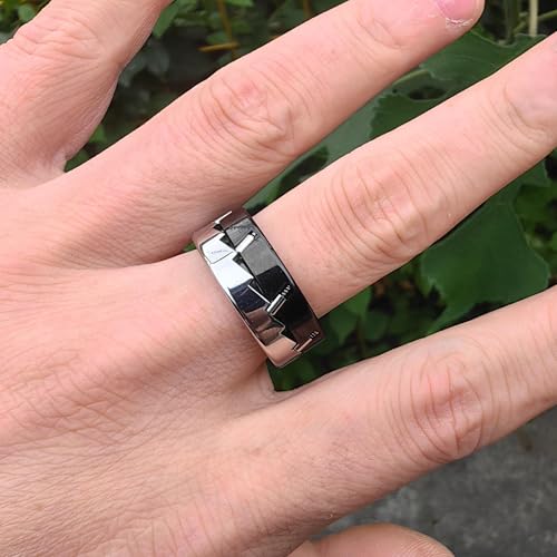 T-Conceal EDC Fidget Sliders Mode Accessoire Ratschenring Stressabbau für Erwachsene Metall ADHS Casual Fidget Ringe Haptic Coin (Größe 10) von T-Conceal