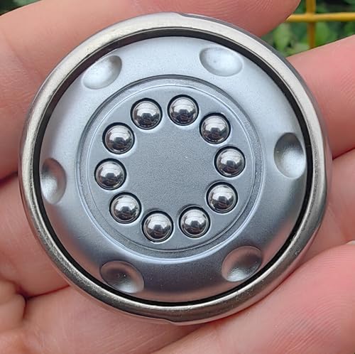 T-Conceal EDC Magnetic Metal Stress Relief Spinner-Spinner-Spielzeug, Angst reduzieren EDC-Zappelspielzeug für Fokus und ruhiges, tragbares Büro und Heimgebrauch (Silber) von T-Conceal