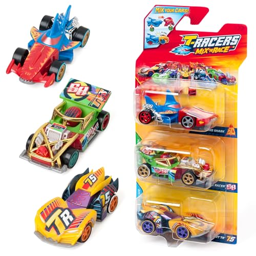 T-Racers Mix 'N Race 3er Pack - Sammelautos, Jedes Auto teilbar in Zwei Teile mit austauschbaren Teilen und Rädern, Pack 7/12 T-Racers Mix 'N Race 3er Pack - Sammelautos, Jedes Auto teilbar in Zwei Teile mit austauschbaren Teilen und Rädern, Pack 7/12 von T-Racers