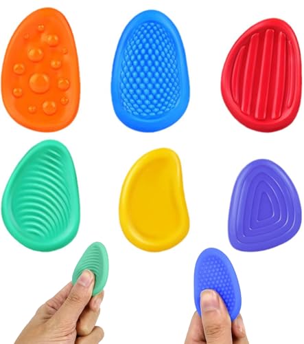 T TAKONE Sensorische Steine – 6 Stück Hochwertige Anti-Stress Fidget Toys, Langlebige Sensorik Steine Für Stressabbau, Angst, ADHD & Autismus von T TAKONE