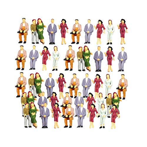 T TOOYFUL 100 Stück Menschen Figuren Miniatur Menschen Figuren Gemalt Modell Figuren 1: 75-1: 200-1: 200 von T TOOYFUL