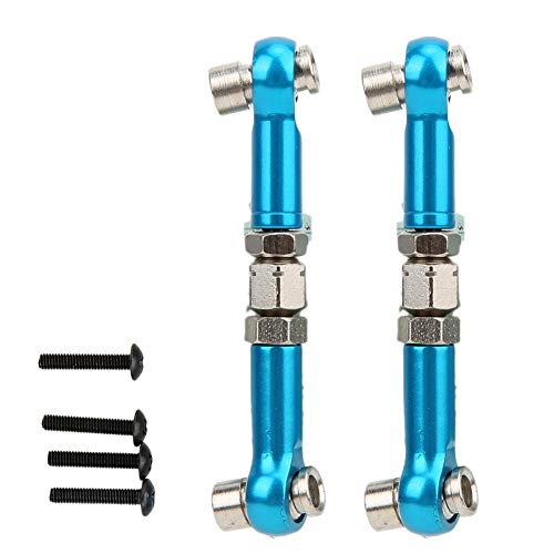 Rc Lenkgestänge, 2 Stück Metall Vorne Hinten Servo Gestänge Upgrade Teile Passend Für 1/10 Rc Auto(Blau) Servo Zubehör Gestänge von Tbest