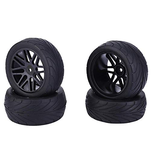 Tbest 4 Stück Offroad-Räder, Raupenräder für Auto, RC, Universal, 1/10, 85 mm, RC Fernbedienung (schwarz) von Tbest