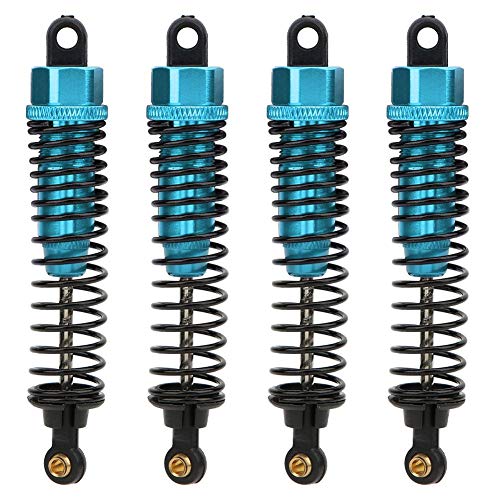 T best 4Pcs RC Auto Stoßdämpfer, Aluminiumlegierung Hydraulische Stoßdämpfer Kompatibel mit HSP 1/10 94111 94188 94108 RC Auto(Blau) von Tbest