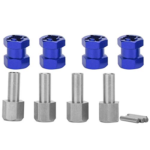 T best RC Car Hex Adapter, Metall 12mm RC Verlängerungsrad Hex Hub Driver Adapter für D90 AX10 CC01 SCX10 F350(Blau) von Tbest