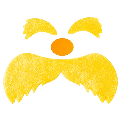 4 x gelber künstlicher Schnurrbart, Zubehör, Kostüm, lustig, Filz, Gesicht, selbstklebend, Augenbrauen, Nase, Schnurrbart, Party, Kostüm, Synthetik, Cosplay, Sortiment, Verkleidung, Spielparty 4 x gelber künstlicher Schnurrbart, Zubehör, Kostüm, lustig, Filz, Gesicht, selbstklebend, Augenbrauen, Nase, Schnurrbart, Party, Kostüm, Synthetik, Cosplay, Sortiment, Verkleidung, Spielparty von T1heu