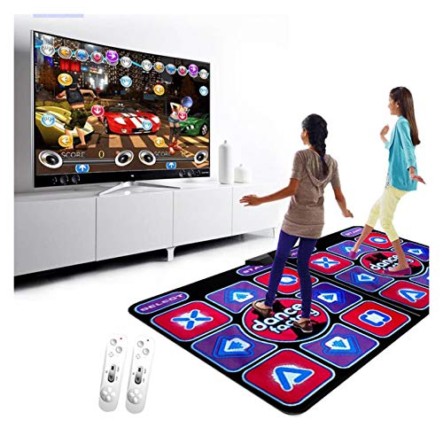 Tanzmatte, Doppel-TV-Computer-Schnittstelle, Tanzteppich, Doppelspieler, Tanzmaschine, Yoga, Fitness mit zwei Gamepads, Tanzmatte (Farbe: somatosensorisch) (Somatosensorik) von T7anpmmazz
