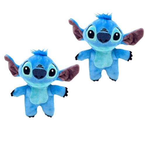 Disney Stitch Kuscheltier Bag Clip 14 cm – Lilo und Stitch Stofftier, Dreaming Stitch Plüschtier, Stitch und Angel Accessoire für Taschen & Schlüssel – Stitch Sachen für Fans (Blau Blau) von TA&MA