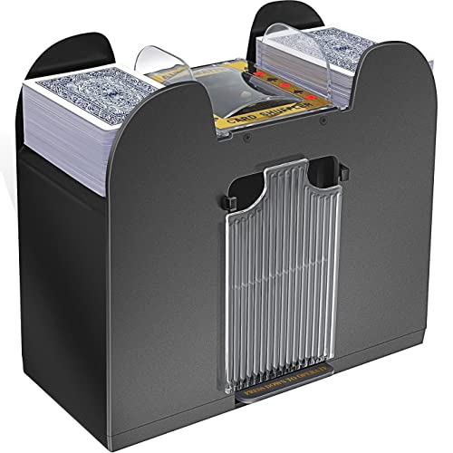 TAAVOP Automatischer Kartenmischer 1-6 Deck elektrisch, batteriebetrieben, professionelle Mischmaschine, für UNO/Spielkarten von TAAVOP