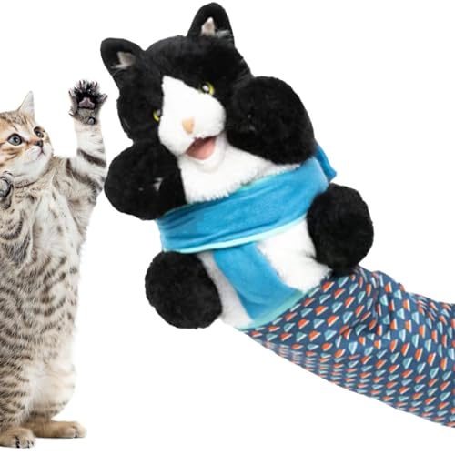Katzen-Wrestling-Spielzeugpuppe – interaktiver Plüsch-Wrestler mit stabiler Polsterung und ergonomischem Griff, lustiger Langeweile Buster für verspielte Katzen – fördert das Springen, Jagen und von TABSIRAH